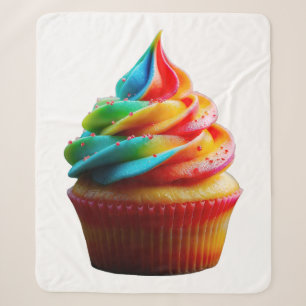 SlipperyJoe's schwindelerregender Regenbogen-Cupca Sherpadecke