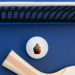 SlipperyJoe's schwindelerregender Regenbogen-Cupca Tischtennisball