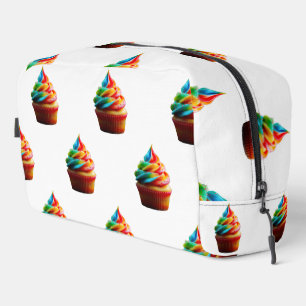 SlipperyJoe's schwindelerregender Regenbogen-Cupca Waschbeutel