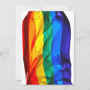 SlipperyJoe's schwule Regenbogenflagge weht rot or Feiertagskarte