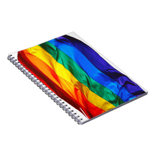 SlipperyJoe's schwule Regenbogenflagge weht rot or Notizblock