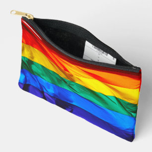 SlipperyJoe's schwule Regenbogenflagge weht rot or Zubehörtasche