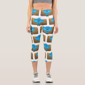 SlipperyJoe's schwuler Muskel Bär Cartoon, während Capri Leggings (Vorderseite)