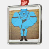 SlipperyJoe's schwuler Muskel Bär Cartoon, während Ornament Aus Metall (Links)