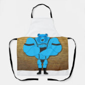 SlipperyJoe's schwuler Muskel Bär Cartoon, während Schürze (Vorderseite)