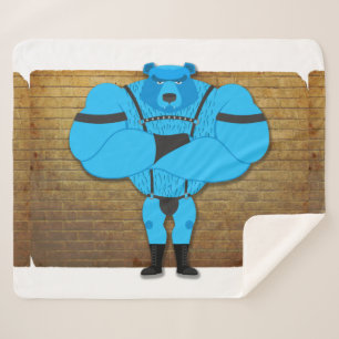 SlipperyJoe's schwuler Muskel Bär Cartoon, während Sherpadecke