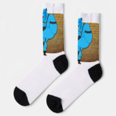 SlipperyJoe's schwuler Muskel Bär Cartoon, während Socken (Linkes Detail)