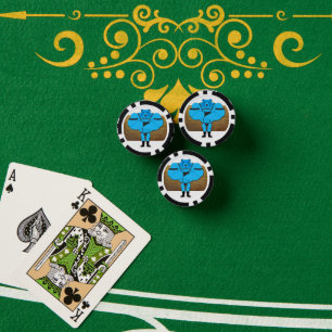 SlipperyJoe's schwuler Muskelbär Cartoon-Slip Lede Pokerchips