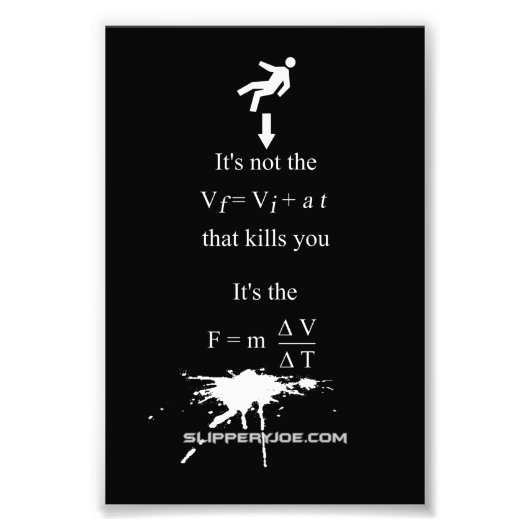 SlipperyJoe's Science-Mathematik-Spritzer-Stickman Fotodruck (Vorne)