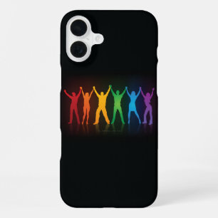 Slipperyjoe's sechs stehende Silhouetten mit erhob iPhone 16 Plus Hülle