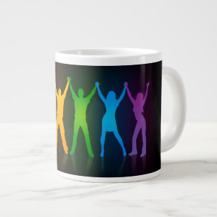 Slipperyjoe's sechs stehende Silhouetten mit erhob Jumbo-Tasse