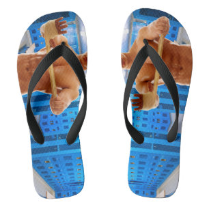 SlipperyJoe's shirtless muskulöser Mann Abs Brust Badesandalen