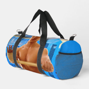 SlipperyJoe's shirtless muskulöser Mann Abs Brust Duffle Bag