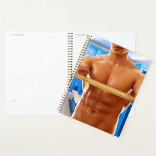 SlipperyJoe's shirtless muskulöser Mann Abs Brust Planer