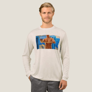 SlipperyJoe's shirtless muskulöser Mann Abs Brust  Tri-Blend Shirt
