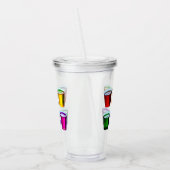 SlipperyJoe's Shot Brille flüssige Stolz Farben ce Acryltrinkbecher (Links)
