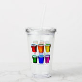 SlipperyJoe's Shot Brille flüssige Stolz Farben ce Acryltrinkbecher (Rückseite)