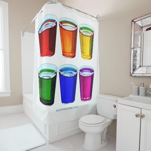 SlipperyJoe's Shot Brille flüssige Stolz Farben ce Duschvorhang (Beispiel)