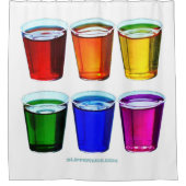 SlipperyJoe's Shot Brille flüssige Stolz Farben ce Duschvorhang (Vorderseite)