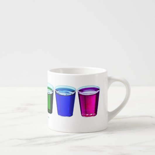 SlipperyJoe's Shot Brille flüssige Stolz Farben ce Espressotasse (Rechts)