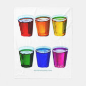 SlipperyJoe's Shot Brille flüssige Stolz Farben ce Fleecedecke (Vorderseite)