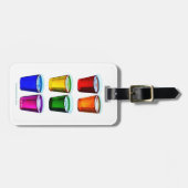SlipperyJoe's Shot Brille flüssige Stolz Farben ce Gepäckanhänger (Vorderseite horizontal)