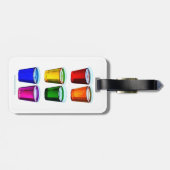 SlipperyJoe's Shot Brille flüssige Stolz Farben ce Gepäckanhänger (Rückseite horizontal)