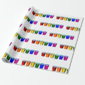 SlipperyJoe's Shot Brille flüssige Stolz Farben ce Geschenkpapier (Ungerollt)