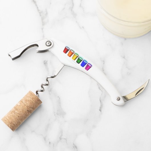 SlipperyJoe's Shot Brille flüssige Stolz Farben ce Kellnermesser (Vorderseite)