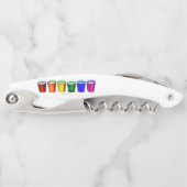 SlipperyJoe's Shot Brille flüssige Stolz Farben ce Kellnermesser (Vorderseite)
