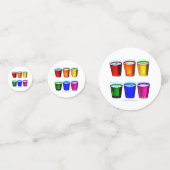 SlipperyJoe's Shot Brille flüssige Stolz Farben ce Konfetti (Rückseiten)