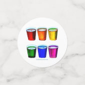 SlipperyJoe's Shot Brille flüssige Stolz Farben ce Konfetti (Klein Vorderseite)