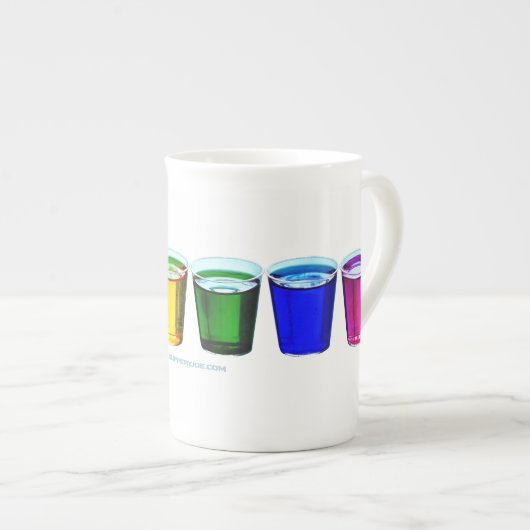 SlipperyJoe's Shot Brille flüssige Stolz Farben ce Porzellantasse (Vorderseite Rechts)