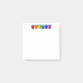 SlipperyJoe's Shot Brille flüssige Stolz Farben ce Post-it Klebezettel (Vorderseite)