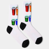 SlipperyJoe's shot glasses liquid pride colors cel Socken (Rechts)