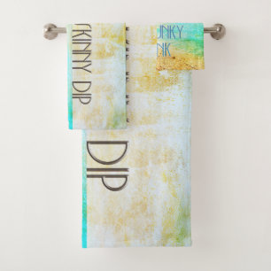 SlipperyJoe's Skinny Dip Chunky Dunk Clear Blue wa Badhandtuch Set