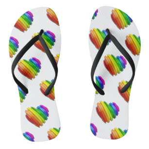 SlipperyJoe's skulpturales dreidimensionales Herz  Badesandalen