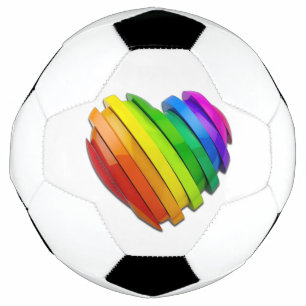 SlipperyJoe's skulpturales dreidimensionales Herz Fußball