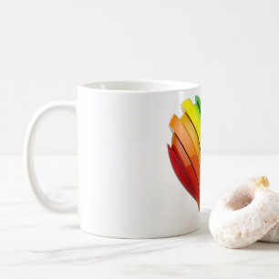 SlipperyJoe's skulpturales dreidimensionales Herz Kaffeetasse