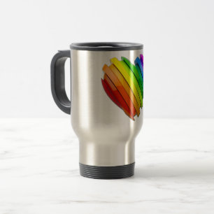 SlipperyJoe's skulpturales dreidimensionales Herz Reisebecher