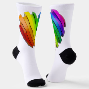 SlipperyJoe's skulpturales dreidimensionales Herz Socken