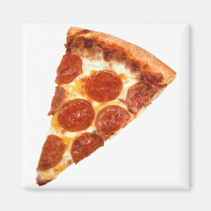 SlipperyJoe's Sliced Pizza Pepperoni Käse delici Magnet