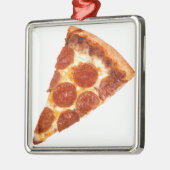 SlipperyJoe's Sliced Pizza Pepperoni Käse delici Ornament Aus Metall (Links)