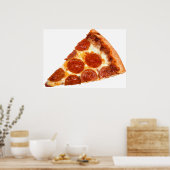 SlipperyJoe's Sliced Pizza Pepperoni Käse delici Poster (Küche)