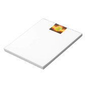 SlipperyJoe's Softball auf Feuer Flammen Feuer Feu Notizblock (Rotiert)