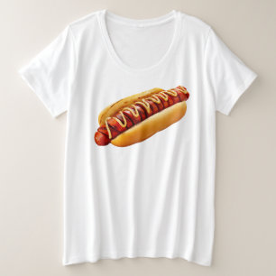 SlipperyJoe's Sommer-BBQ-Vibe-Hotdog in weichem Br Große Größe T-Shirt