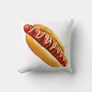 SlipperyJoe's Sommer-BBQ-Vibe-Hotdog in weichem Br Kissen