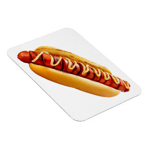 SlipperyJoe's Sommer-BBQ-Vibe-Hotdog in weichem Br Magnet