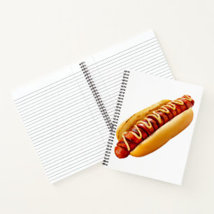 SlipperyJoe's Sommer-BBQ-Vibe-Hotdog in weichem Br Notizblock