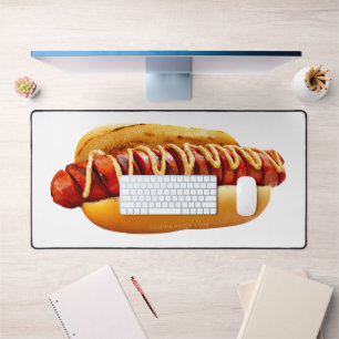 SlipperyJoe's Sommer-BBQ-Vibe-Hotdog in weichem Br Schreibtischunterlage